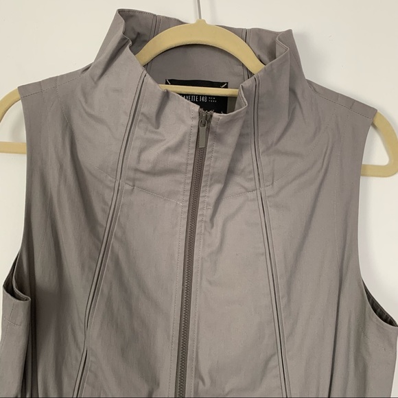 LAFAYETTE 148 NEW YORK Two Tone Drawstring Cinch Waist Utility Vest - Picture 2 of 12